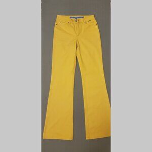 Escada Sport Yellow Italian Flared Jeans Size XS